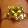 Peridot Diamond Ring