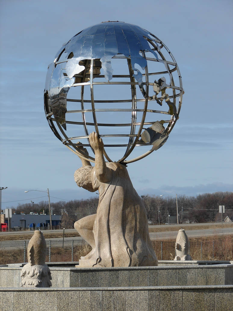 Atlas Fountain Statue by FantasyStock