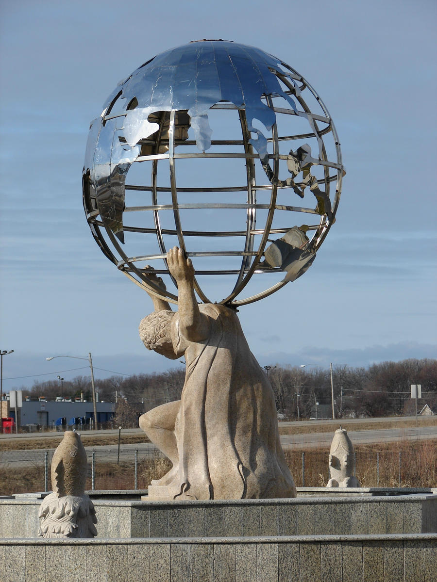 Atlas Fountain Statue
