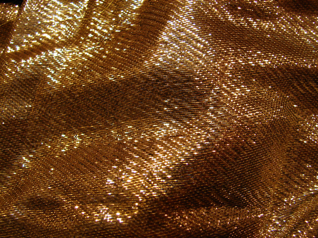 Gold Tinsel Fabric Texture 3 by FantasyStock