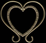 Gold Heart-Shaped Photo Frame by FantasyStock