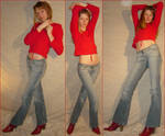 Danielle 3 Standing Red Poses