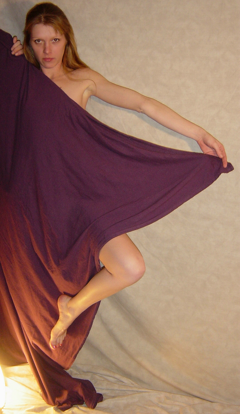 Danielle Purple Drape Pose 2