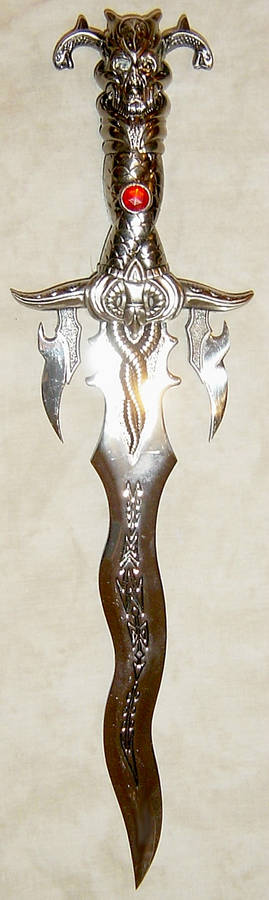 Fantasy Demon Dagger with Ruby