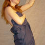 Jodi Dark Blue Drape Pose 1