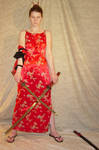Jodi Red Silk Dress Katana 6
