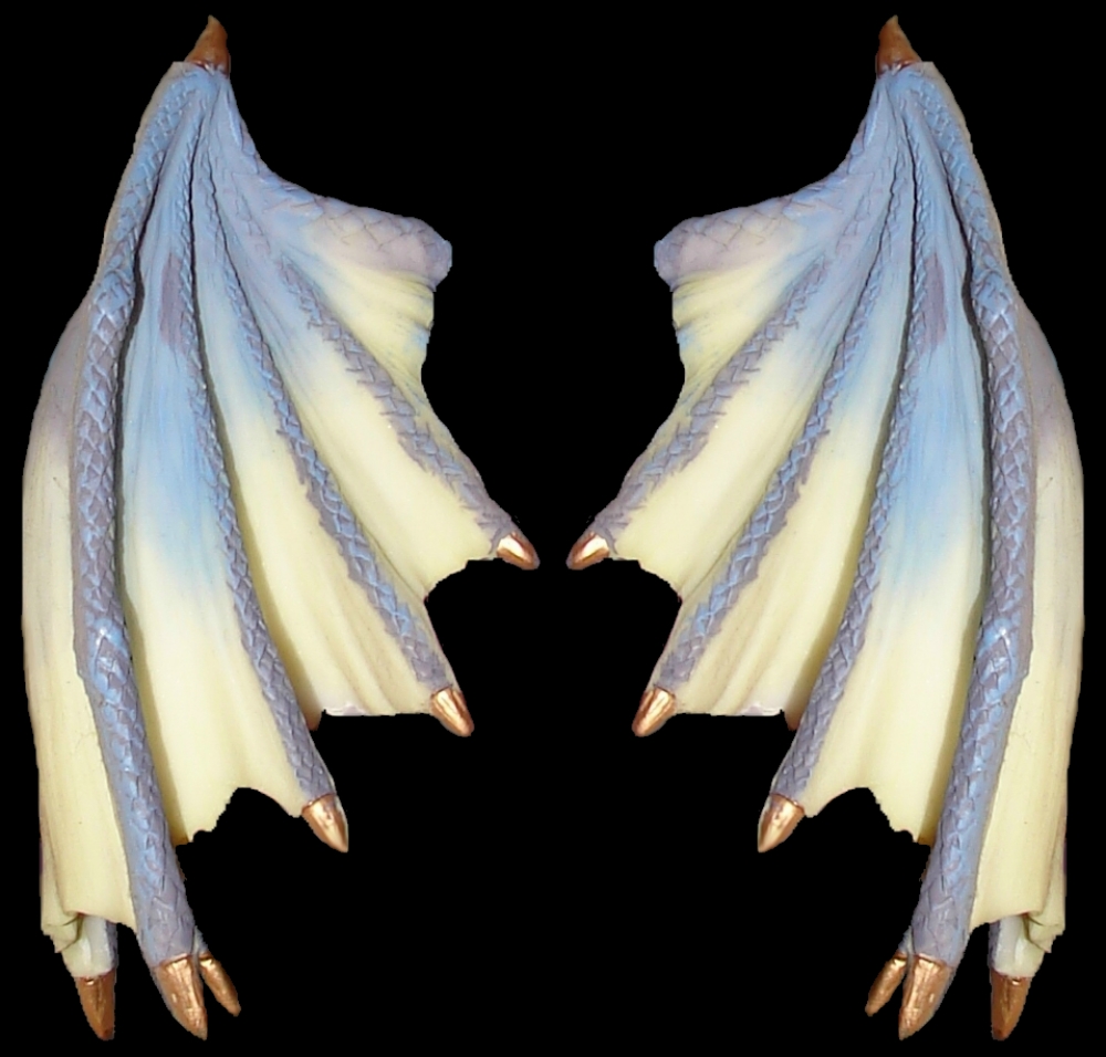 Blue Ivory Dragon Talons Wings