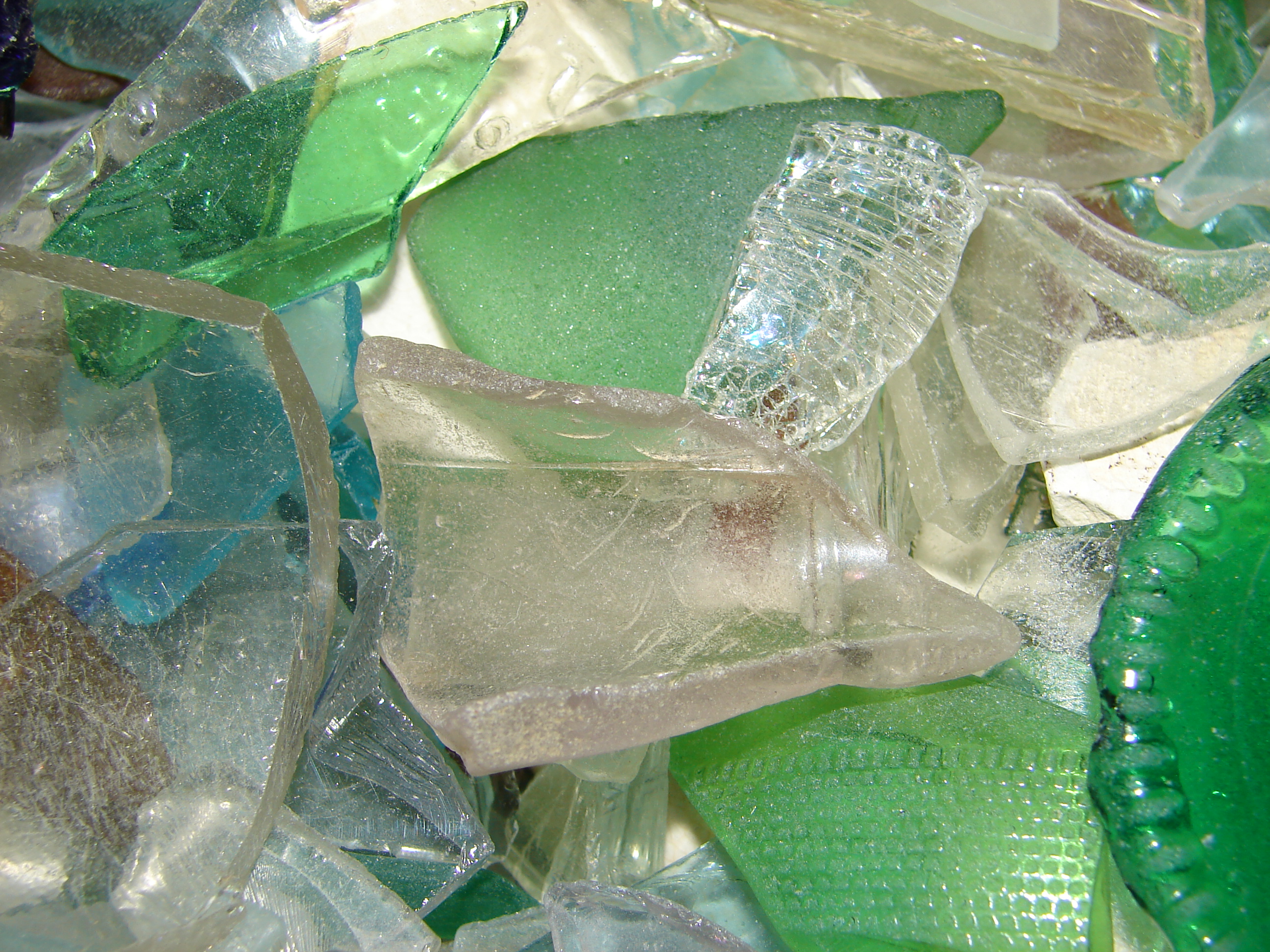 Broken Sea Glass Macro Texture
