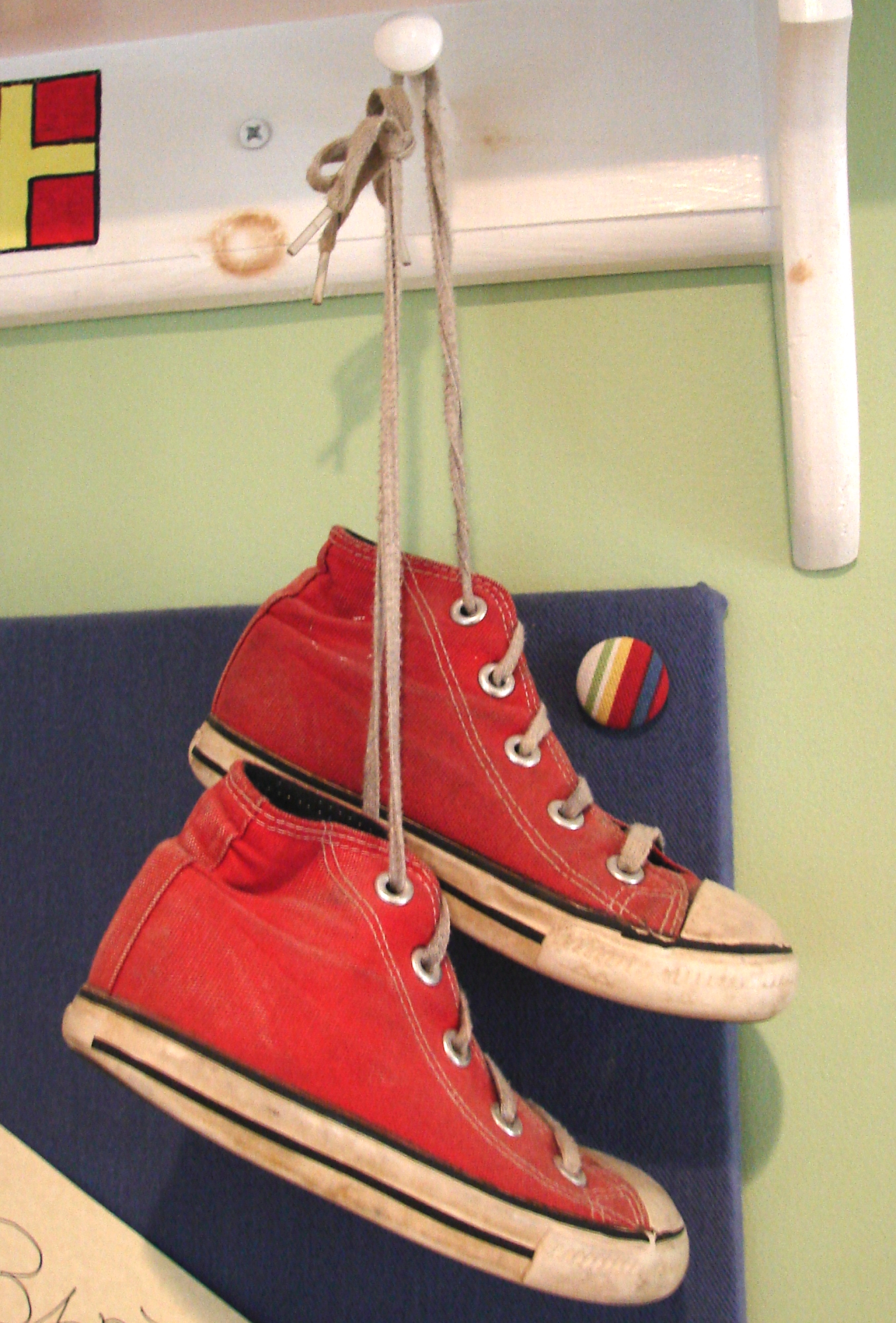 Little Red High Top Shoes