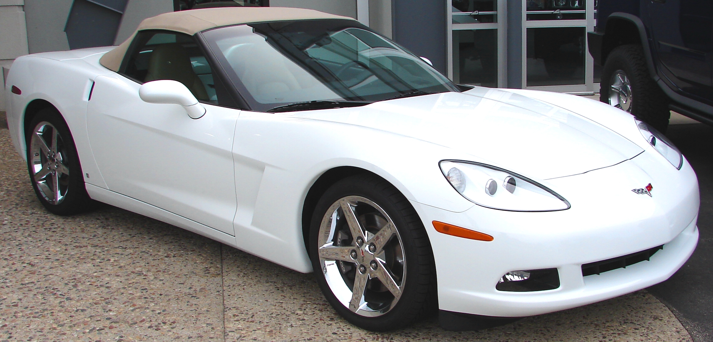 White Corvette Convertible 2