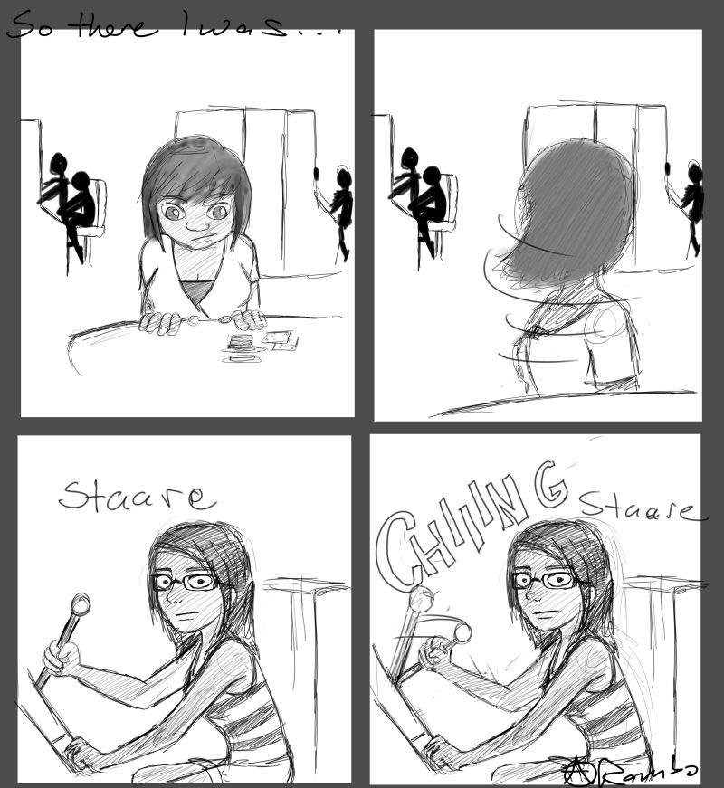 Staring is Rude Mel by JustPoprocks on DeviantArt