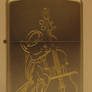 Octavia on a zippo lighter