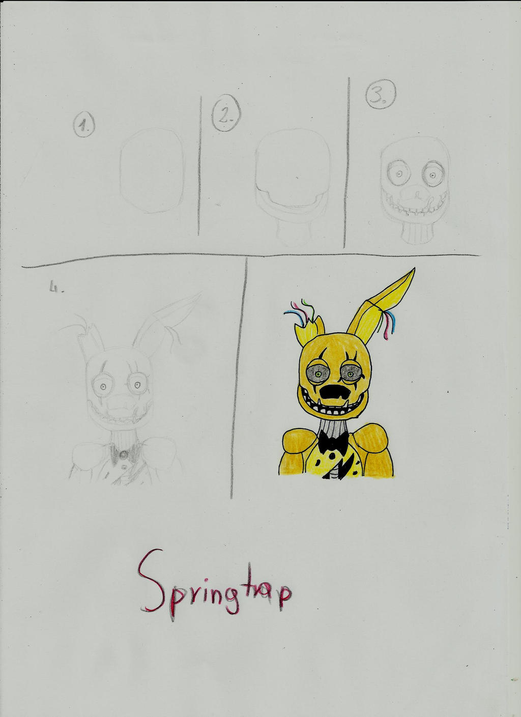 How to draw: Springtrap by RoxyTheWolf34 on DeviantArt