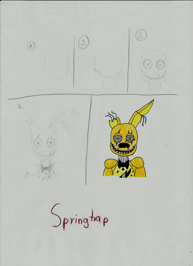 How to draw: Springtrap by RoxyTheWolf34 on DeviantArt