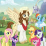 Pony Jesus and the mane 6