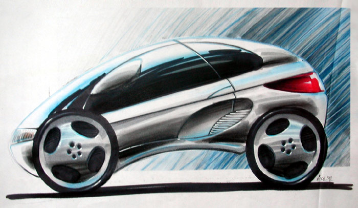 Car Design Concept Sketches 02 by Popgrafix