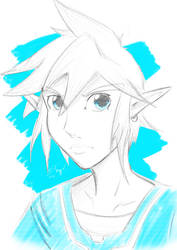 LinkBotW sketch (pencil)