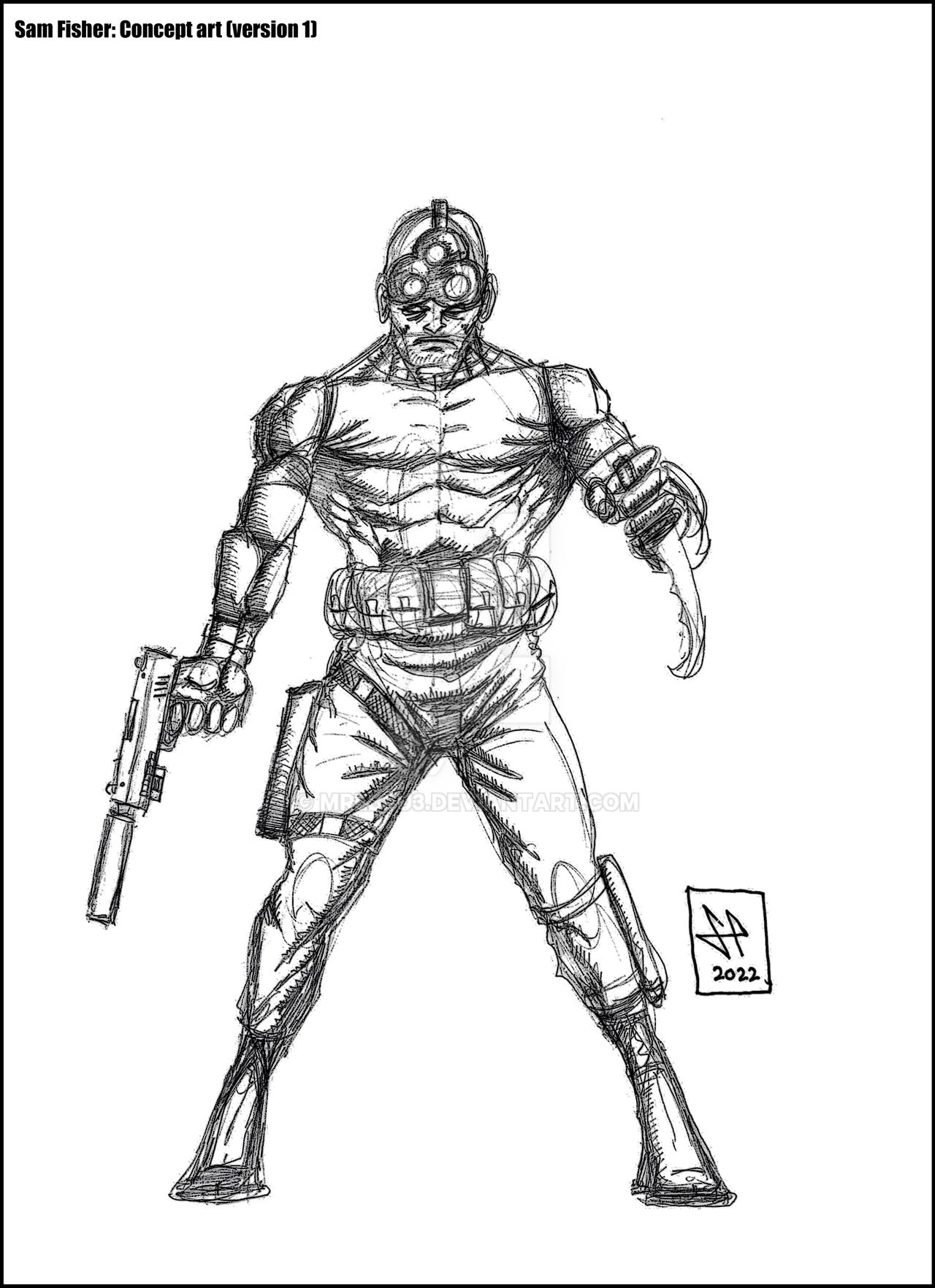 Sam Fisher: Splinter Cell Concept Art (version 1) by mreblu3 on DeviantArt