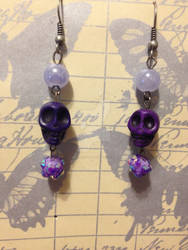 Purple Sparkly Skulls