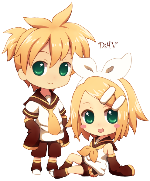 Chilibi Rin Chibi Len and Rin by DAV-19 on DeviantArt