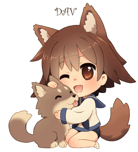 Chibi Yoshika and puppy