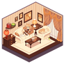 Pixel Momoko's living room