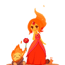 Pixel Flame Princess and Calcifer