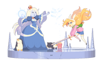 Pixel Fionna vs Ice Queen by DAV-19