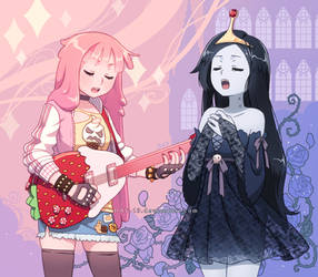 Queen Bubblegum and Vampire Princess