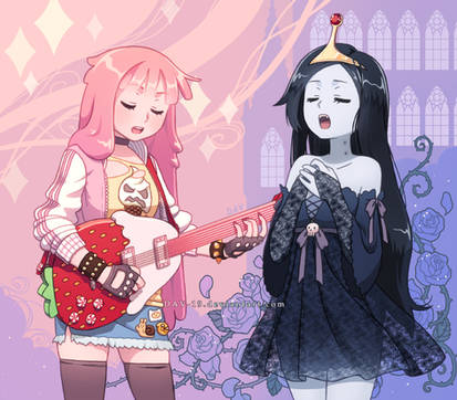 Queen Bubblegum and Vampire Princess