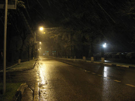 Night with rain