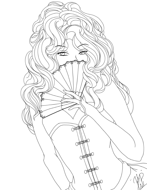 Tangrowth Gijinka - Lineart