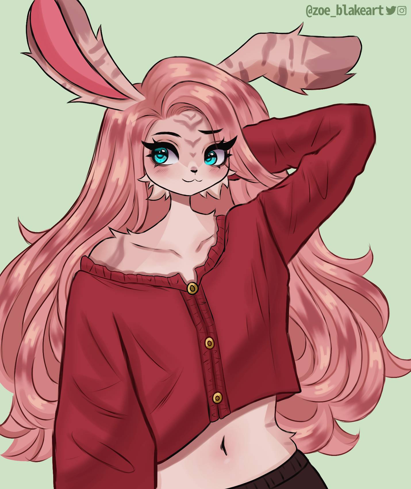 Pink Bunny by ZoeFantasyArt on DeviantArt