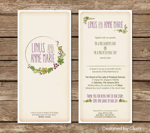 Wedding Invitation: Linus and Anne