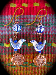 Azulejos Pequenos ~ earrings by qisma @ Etsy