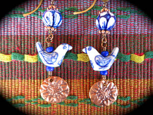 Azulejos Pequenos ~ earrings by qisma @ Etsy