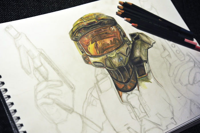 Halo Master Chief drawing