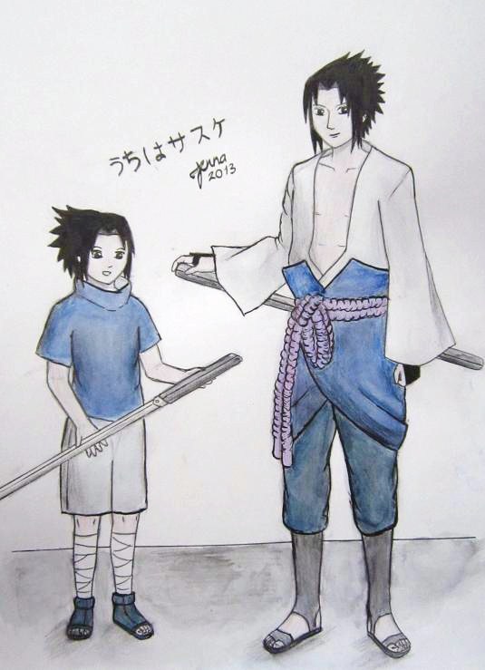 Sasuke meets kid Sasuke x3