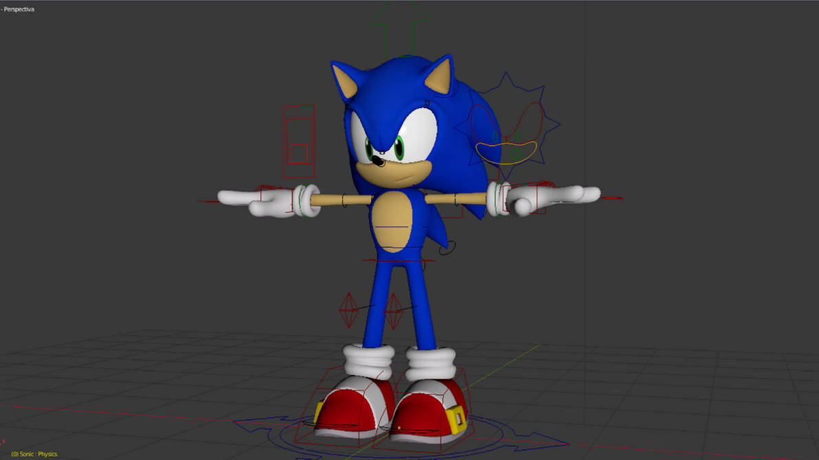Sonic 5 Rigs SONIC RIG 2.0 - BLENDER (Still Working) by 1NF1Ni7E on DeviantArt