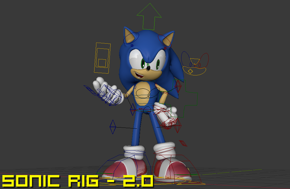 Deviantart Sonic Rig Sonic Rig 2.1 - Forces - Blender 2.79+ by 1NF1Ni7E on DeviantArt