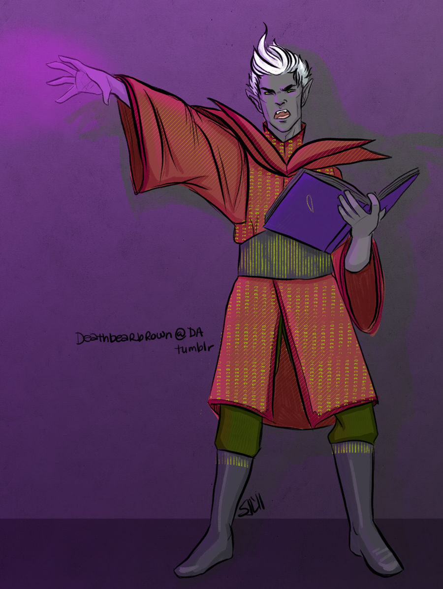 Drow In Robe Wizard Drow Wizard by deathbearbrown on DeviantArt
