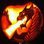 Dragon Carved Pumpkin