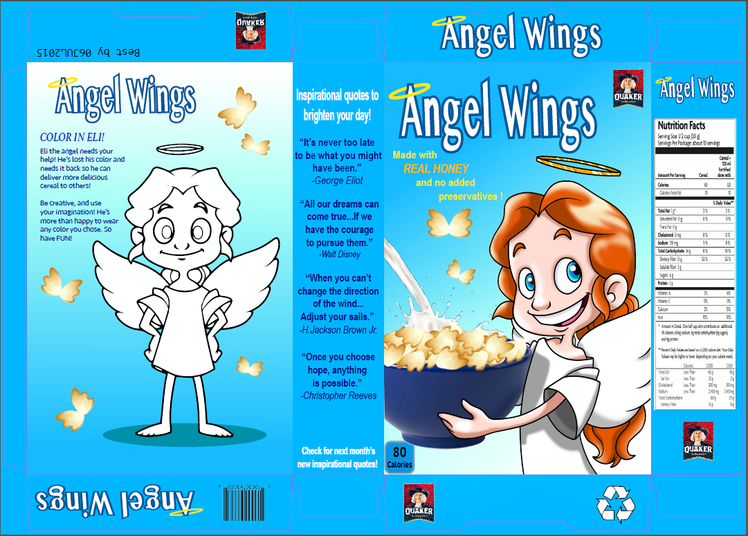 Angel Wings Cereal Box