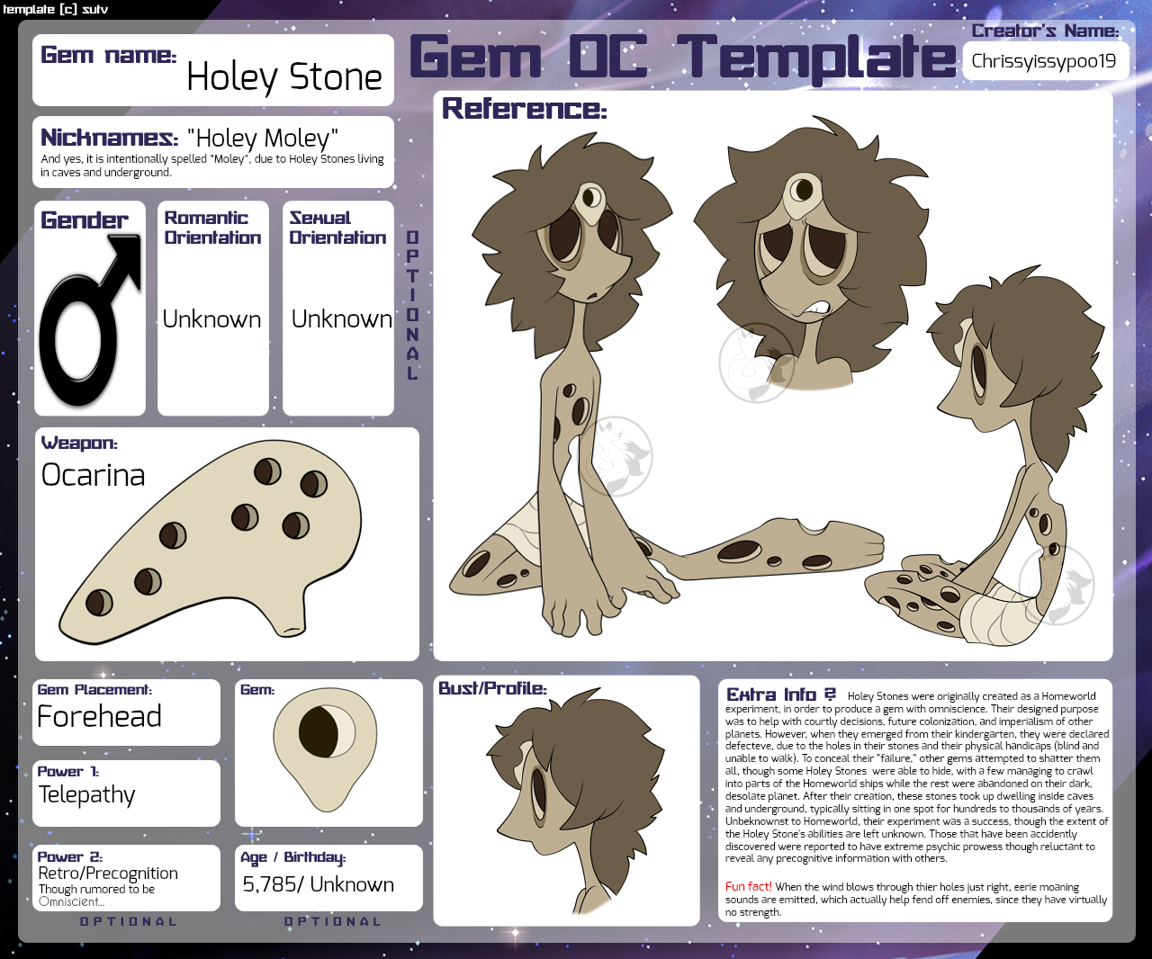 Holey Stone Gemsona Profile 2