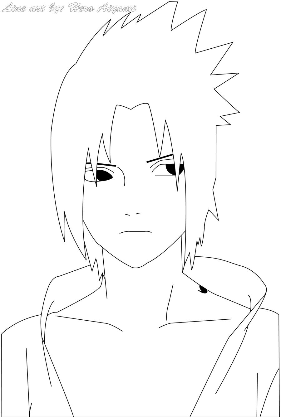 Sasuke Line Trace Sasuke line work by HeroAiyami on DeviantArt