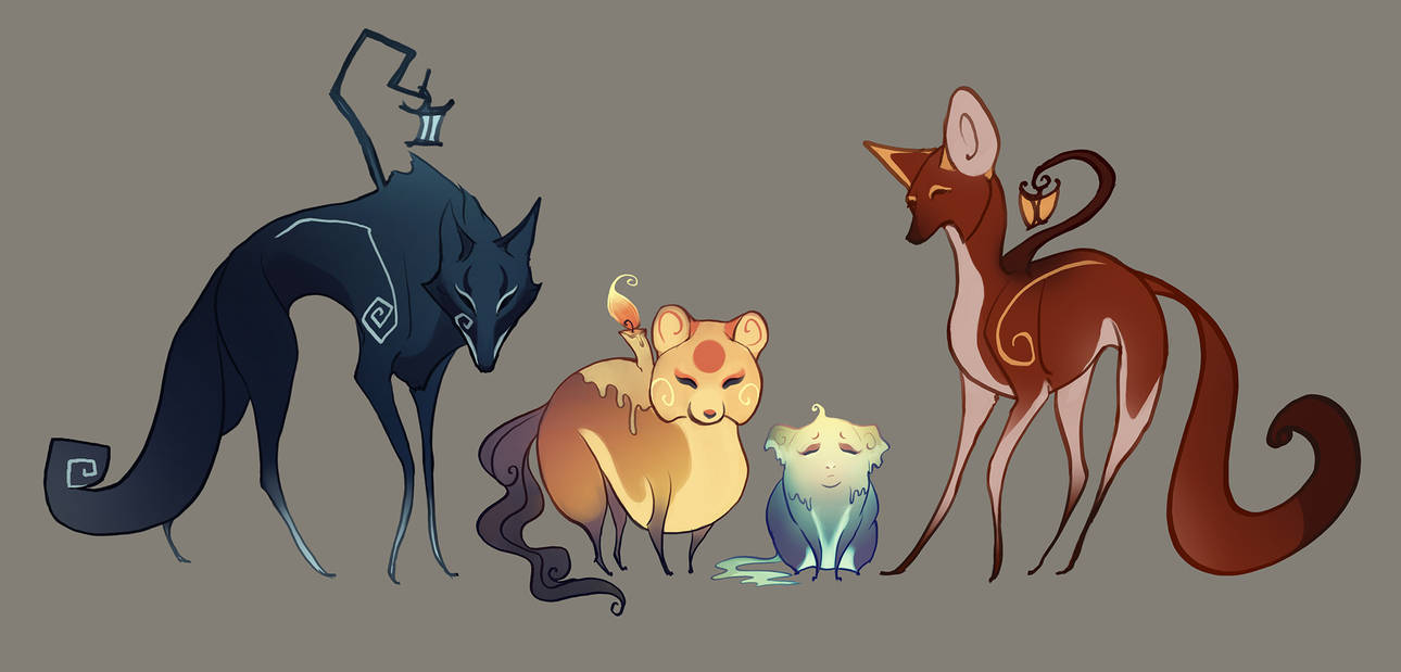 Lantern Wolf Character Designs by CobraVenom