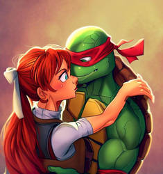 TMNT Raphael and April 