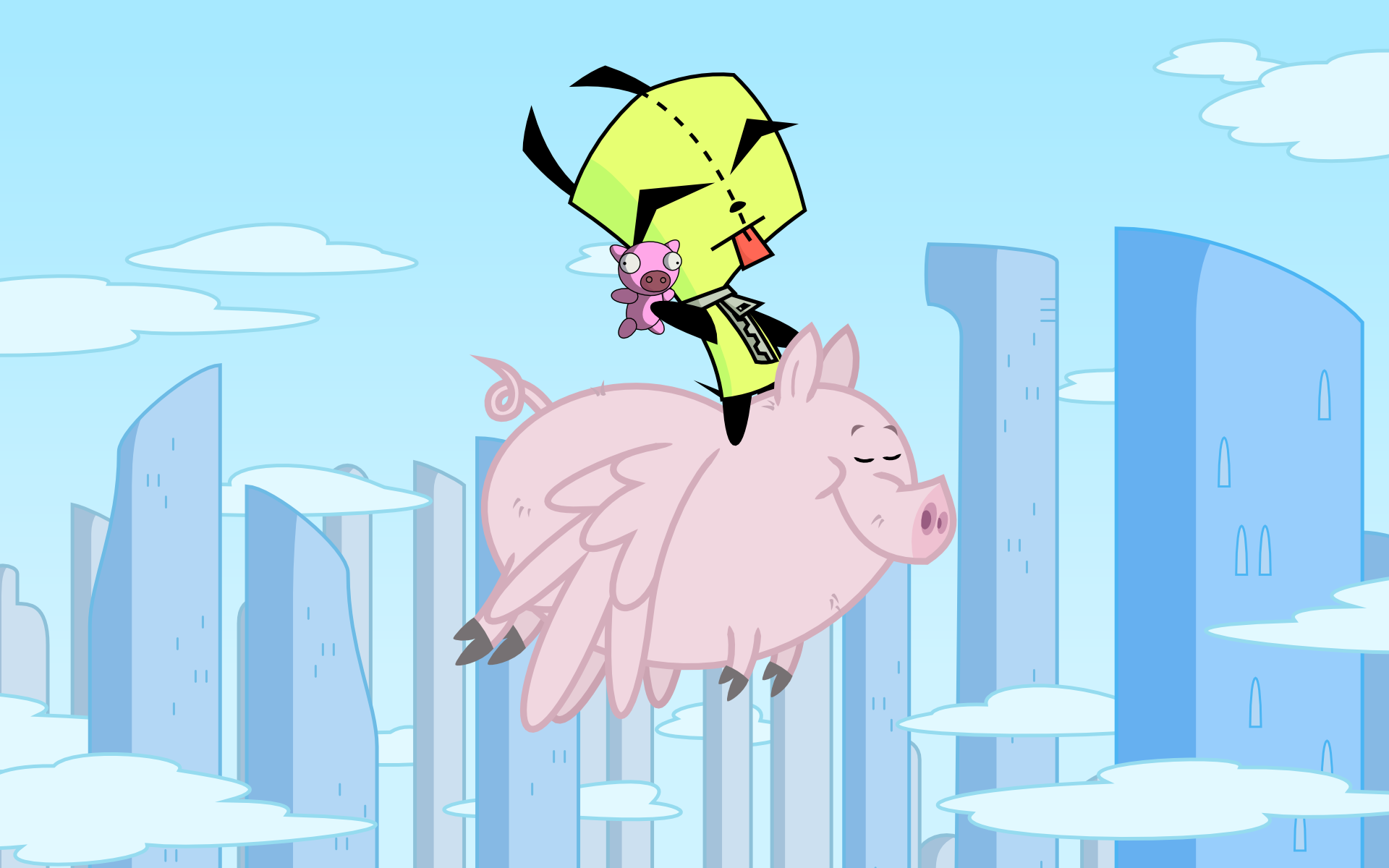 [Crossover] GIR flying a Pig on Mars