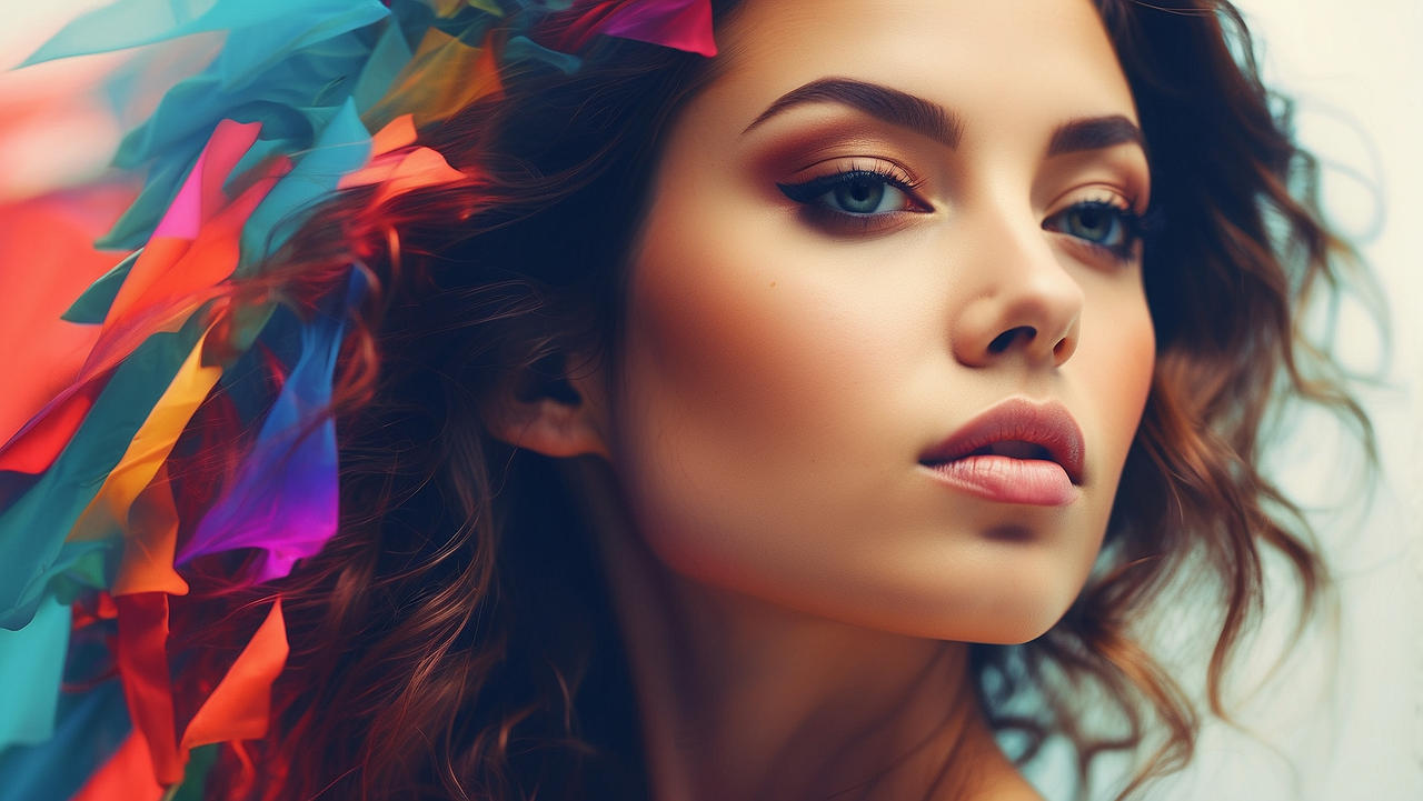 Colorful model by aiartgui on DeviantArt