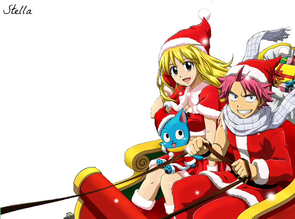 Natsu e Lucy _Merry Christmas_ Render